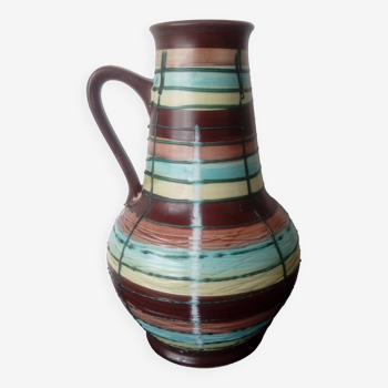 Large vintage Germany striped vase