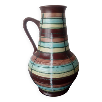 Large vintage Germany striped vase