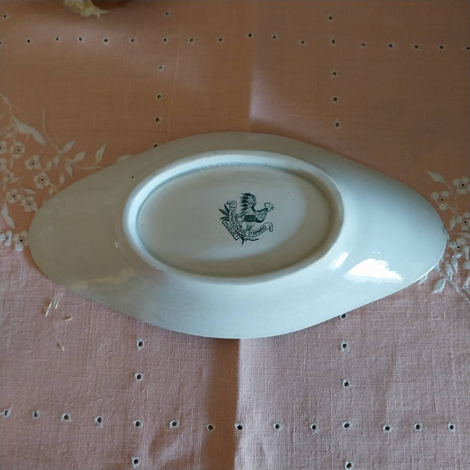St Amandinoise St Amand iron clay dish Muguet model