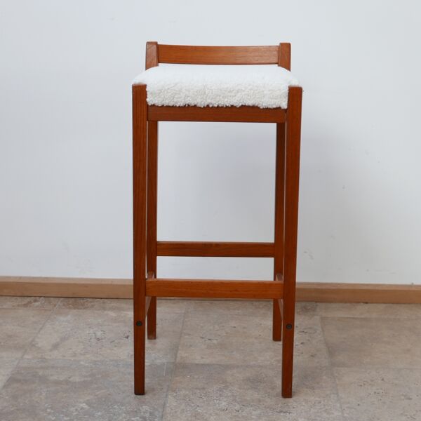 Tabouret De Bar Suédois En teck Du milieu Du Siècle