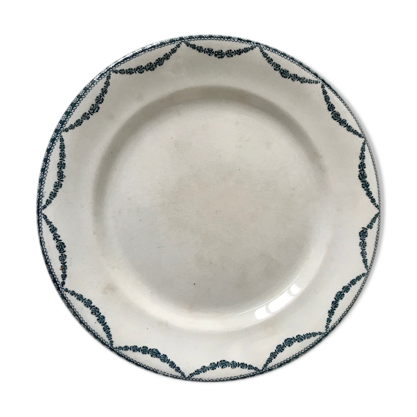 Round plate Iron Earth Salins model Vincennes mid-nineteenth