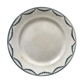 Round plate Iron Earth Salins model Vincennes mid-nineteenth