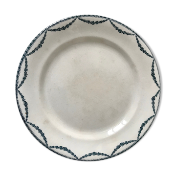Plat rond Terre de Fer Salins modèle Vincennes milieu XIXème