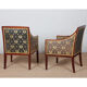 Pair of armchairs in the style of Jean-Michel Frank from the 1930s-1940s.