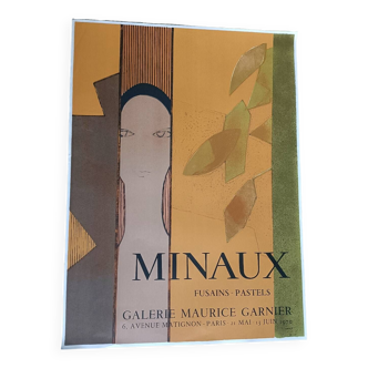 Original exhibition poster 1970 Minaux