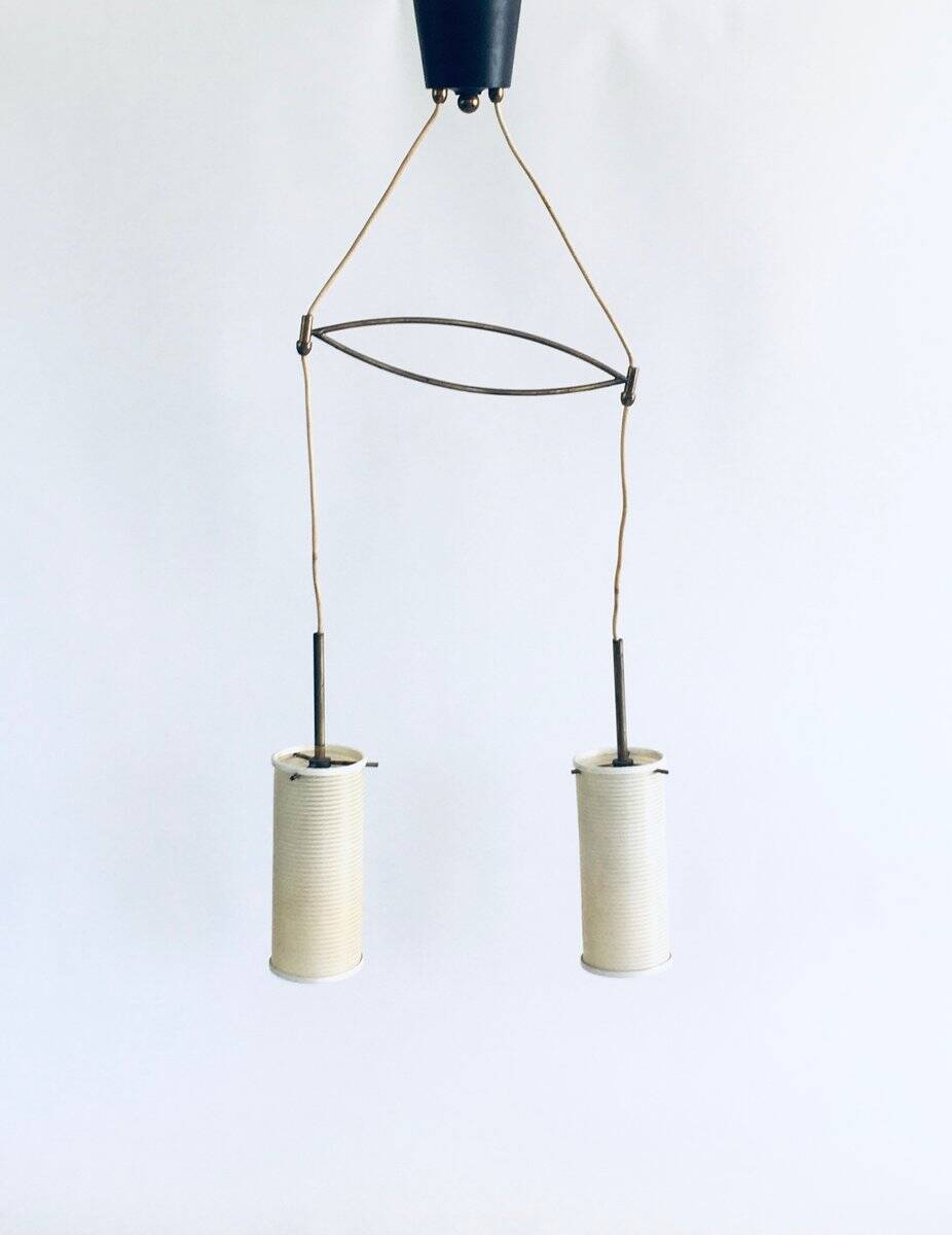 Double Pendant Lamp from Rotaflex, 1950s