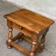 Tabouret table de chevet espagnole en chêne massif années 50