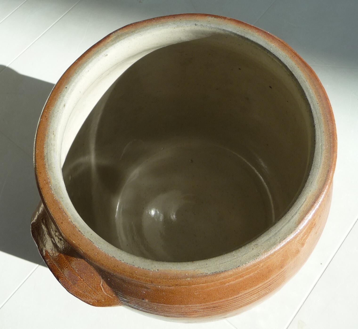 Old grease pot or candied stoneware pot