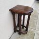 Vintage 80s side table or sofa end table in solid oak