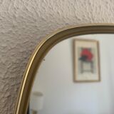 Vintage mirror 1960 asymmetrical mirror - 46 x 24 cm