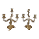 Paire de chandeliers en bronze