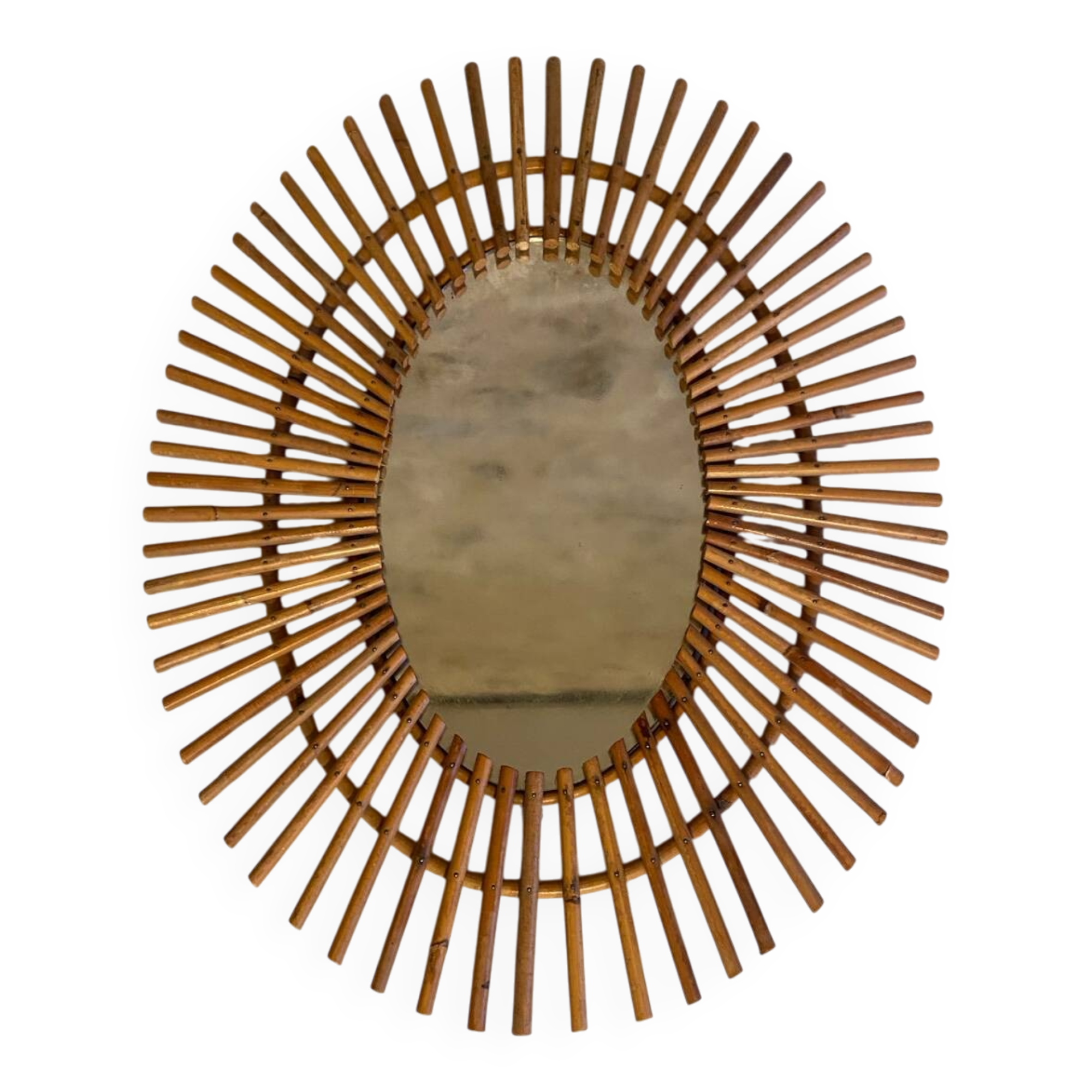 Rattan mirror