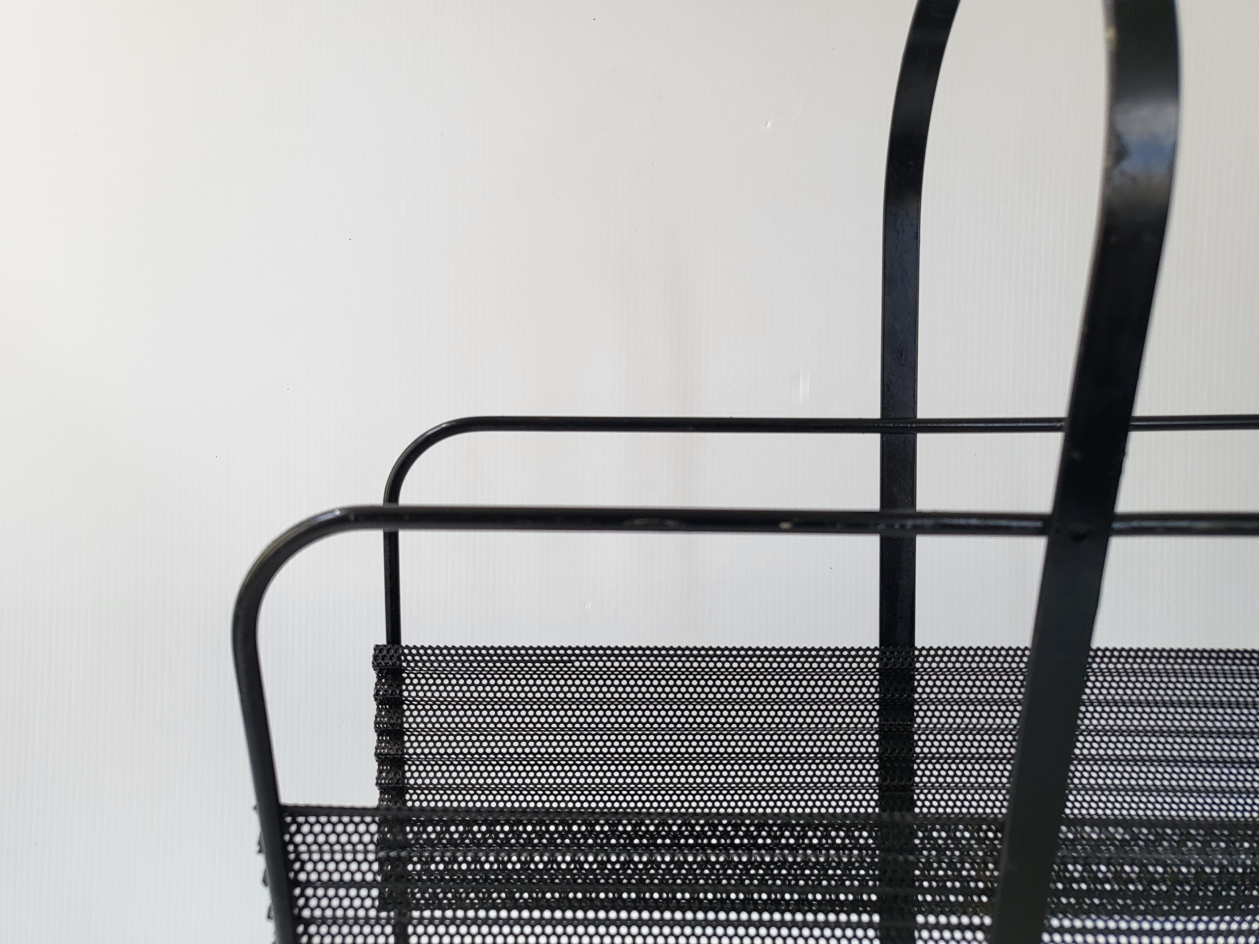 Vintage magazine holders by Mathieu Matégot, model "Harper's", 1950