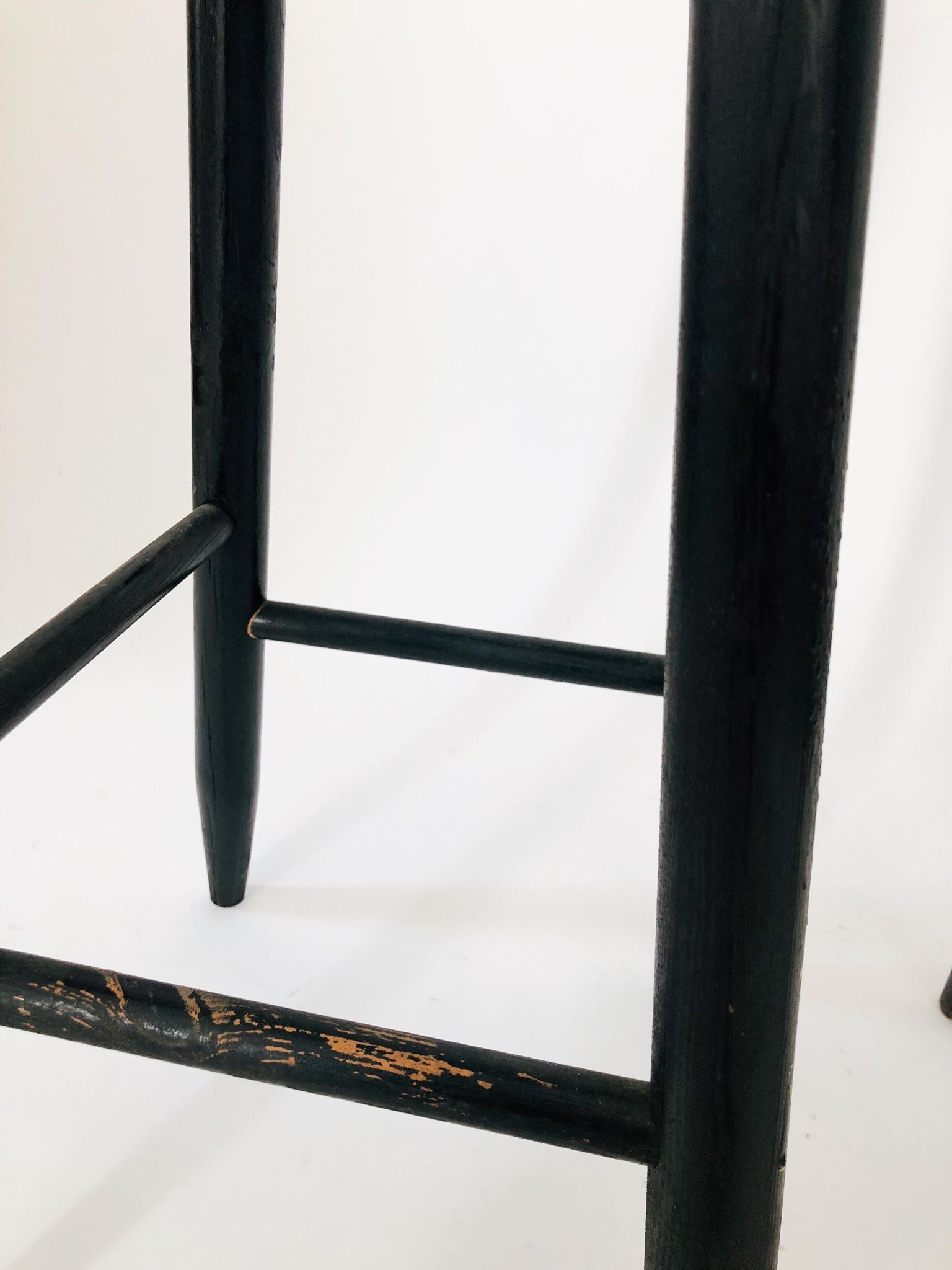 Pair wooden bar stools