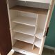 Small art deco cabinet from the 1930s in white burl wood