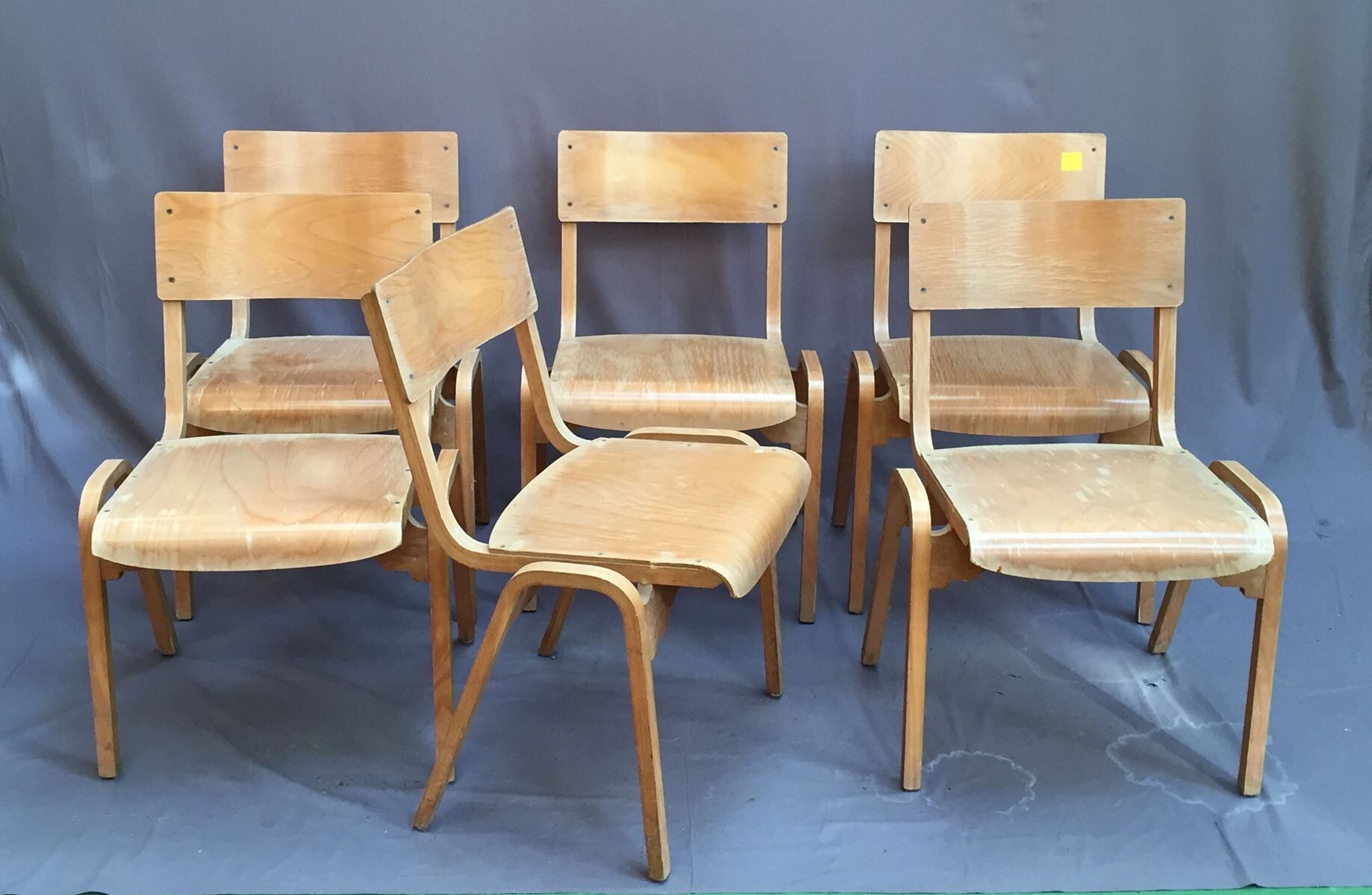 Suite de 6 chaises - années 80