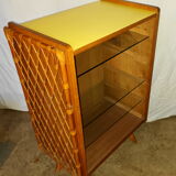 Bibus has 3 wooden and bamboo shelves from the 50s