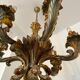 Lustre style Hollywood Regency années 70 bois sculpté