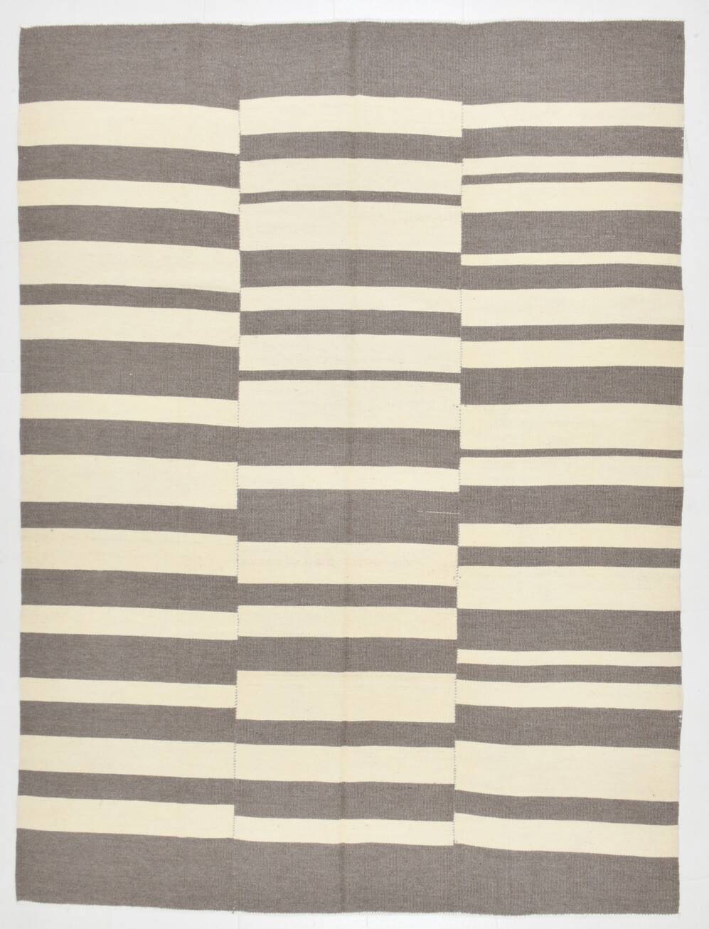 7x9 Kilim Grey & Beige Flatweave Vintage Kilim Rug,Area Kilim Rug,204x27 cm