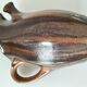 Vintage Belgian ceramic sculptural pitcher in chocolate brown.