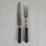 Ebony leg of lamb cutlery with steel blade