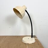 Beige industrial gooseneck table lamp, 1960s
