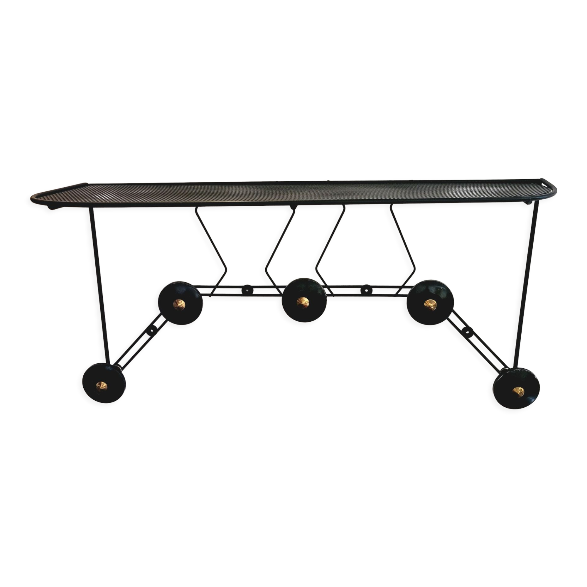 1950s wall-mounted coat rack