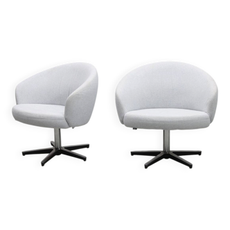 Yngve ekström. pair of swivel armchairs "rondino", for swedese.