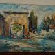 Impressionist oil painting on cardboard, France, early 1900s