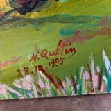Landscape of valley and hills signed 1995