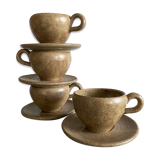 Four ceramic cups