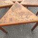 4 nesting tables in solid rosewood and Asian marquetry