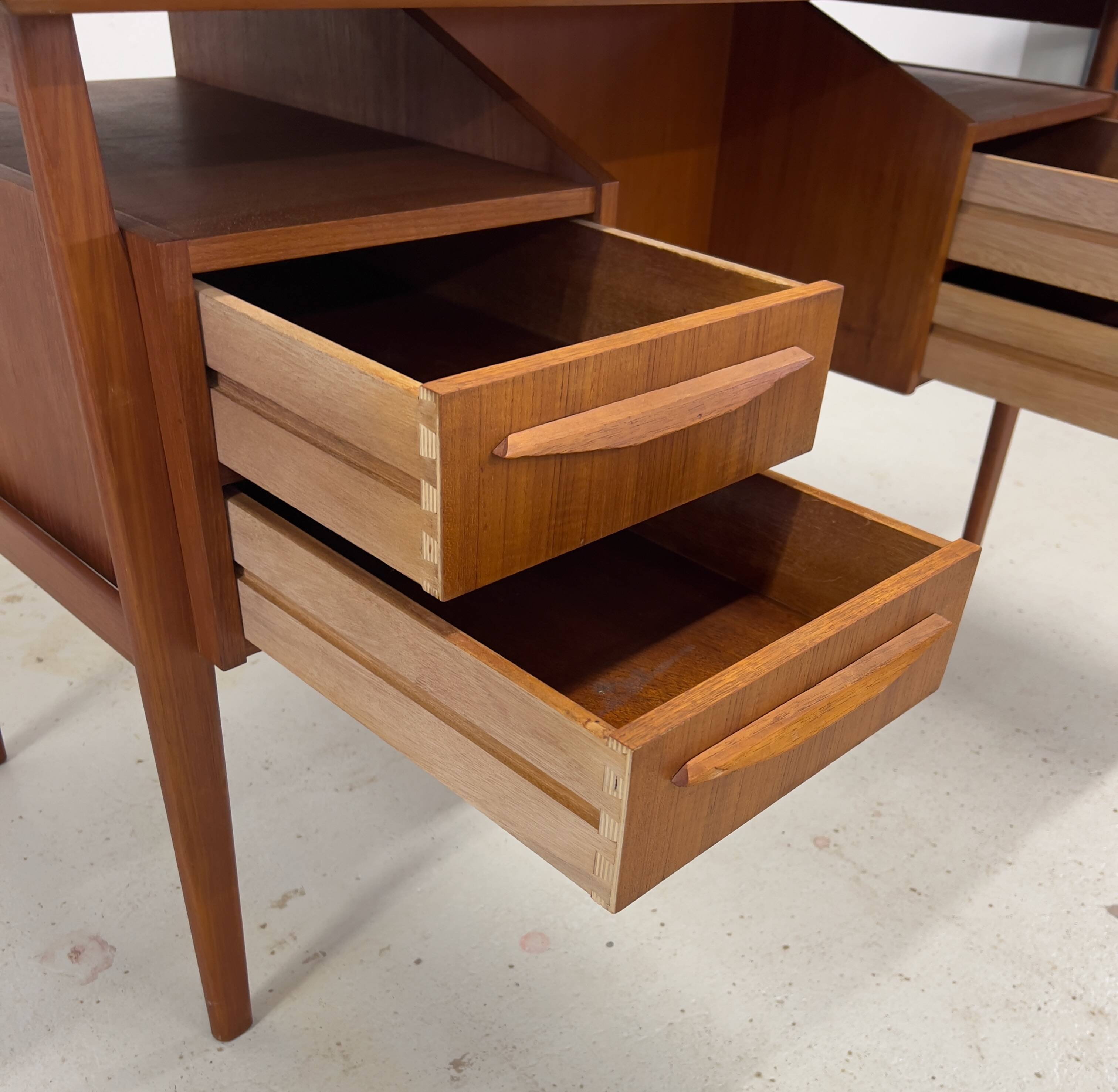 Teak Desk By Gunner Nielsen For Tibergaard, 1960s.