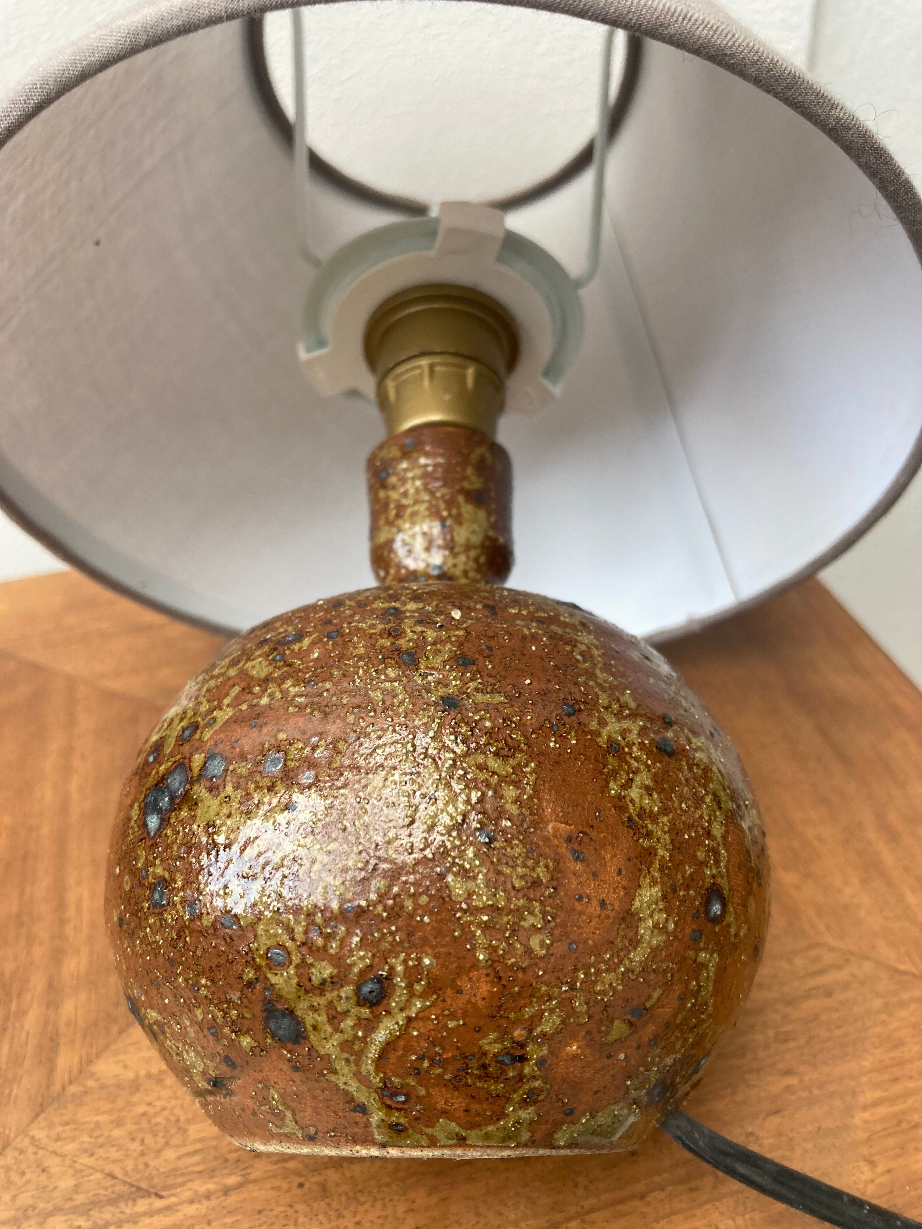 Pyrite stoneware lamp by baudat