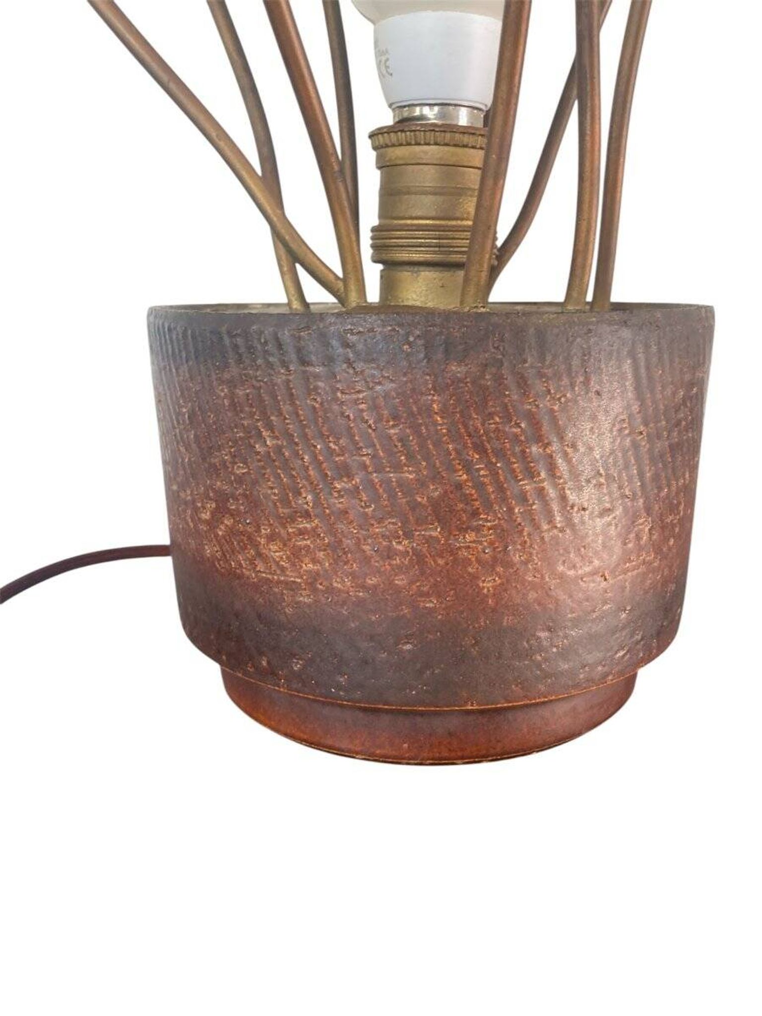 Sculptural metal lamp, 1960s/70s