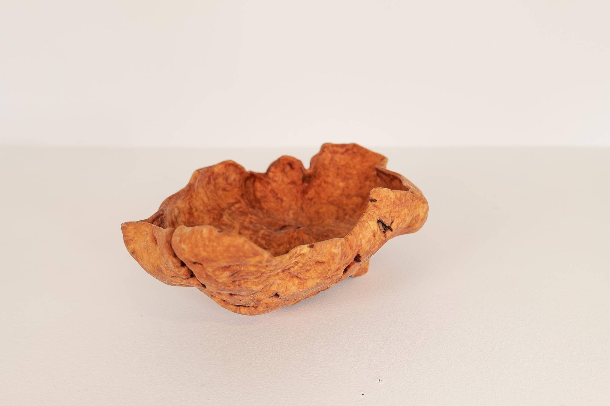 Large organic bowl made of Scandinavian burl wood, modern Swedish, folk art, circa 1960.
