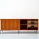 Alfred Hendrickx, Sideboard with Ceramic Art by Willy Meysmans