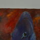 Huile sur toile poisson chirurgien bleu