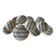 Set of 10 hollow plates and 1 striped dish mills of wolves