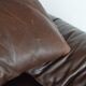 Maralunga armchair in leather & Ottoman by Vico Magistretti for Cassina 1970 s