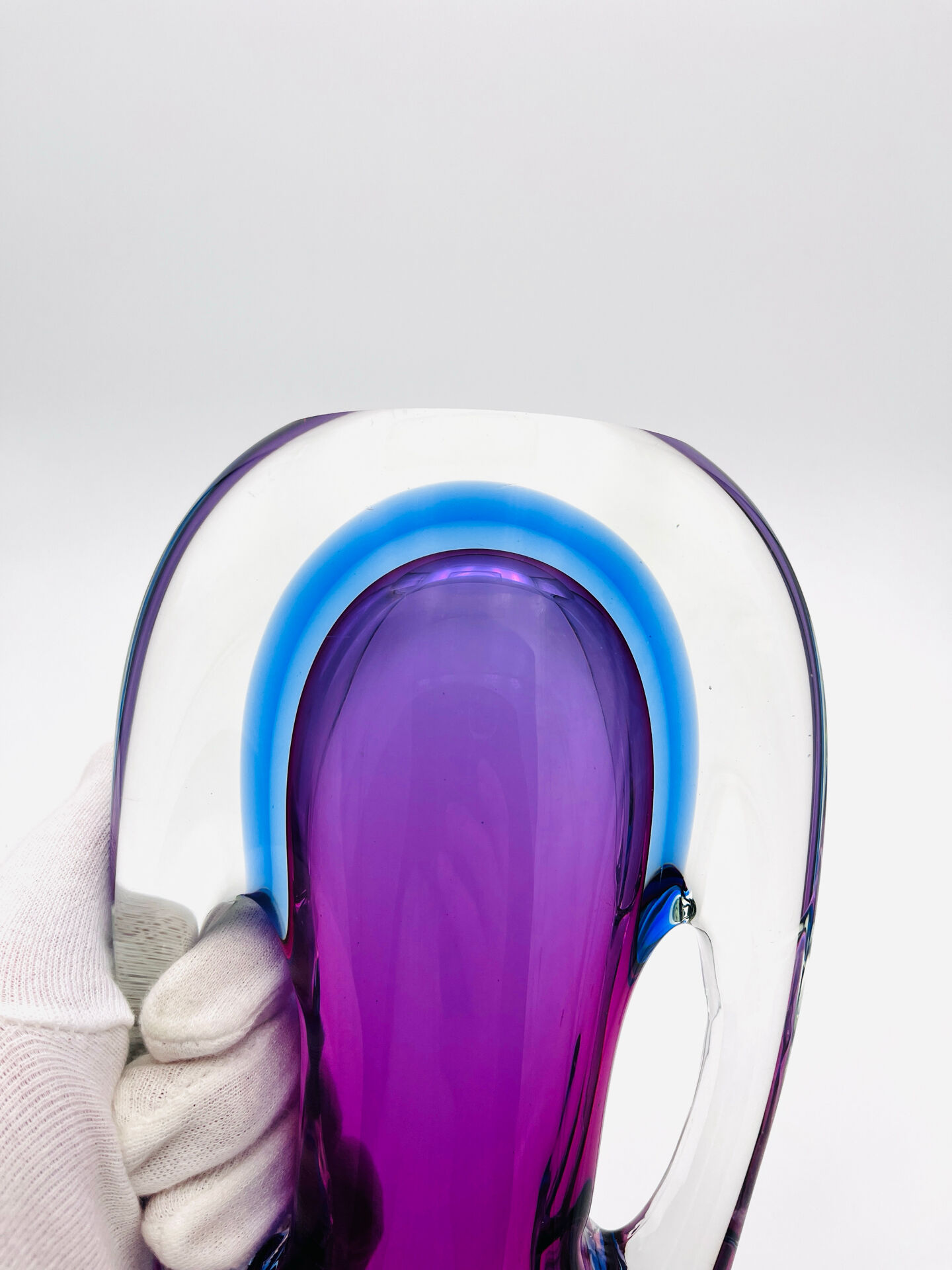 Large Sculptural Murano Vase - Flavio Poli - Sommerso - 1960