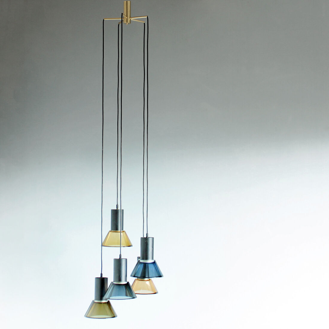 Crystal ceiling fixture by flavio poli for seguso vetri d'arte italy