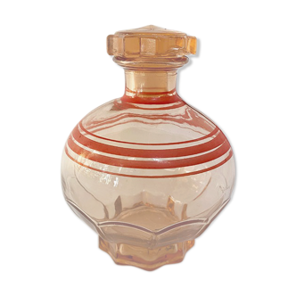 Old pink and red edict carafe