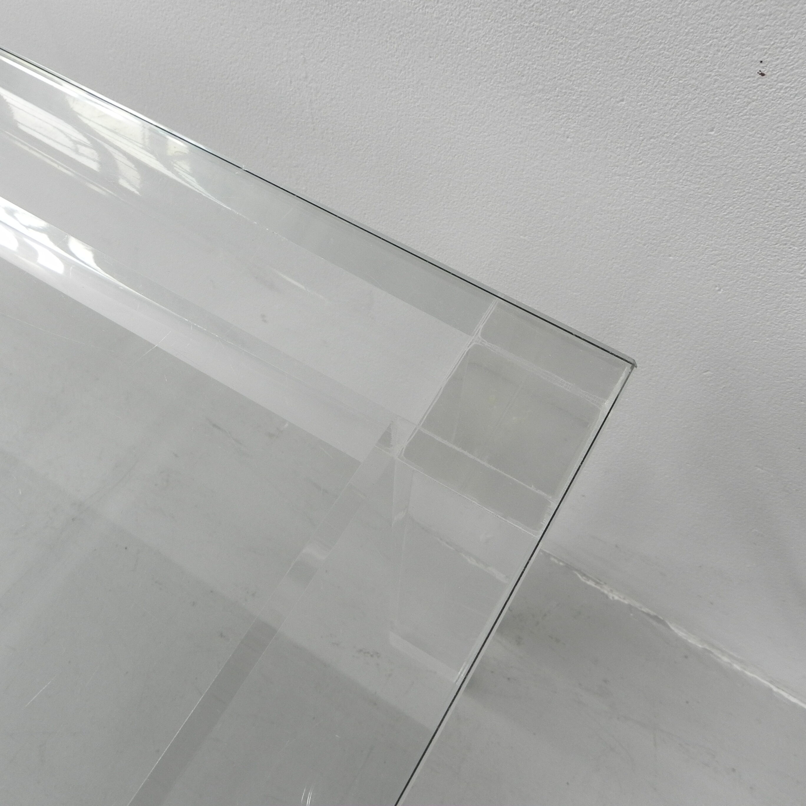 Vintage coffee table on perspex legs