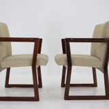 Pair of beech armachairs ,czechoslovakia 1960s