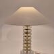 The Modern Scandinavian / Midcentury Modern table lamp with Orrefors glass and brass.