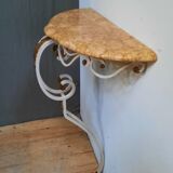 Steel and marble console