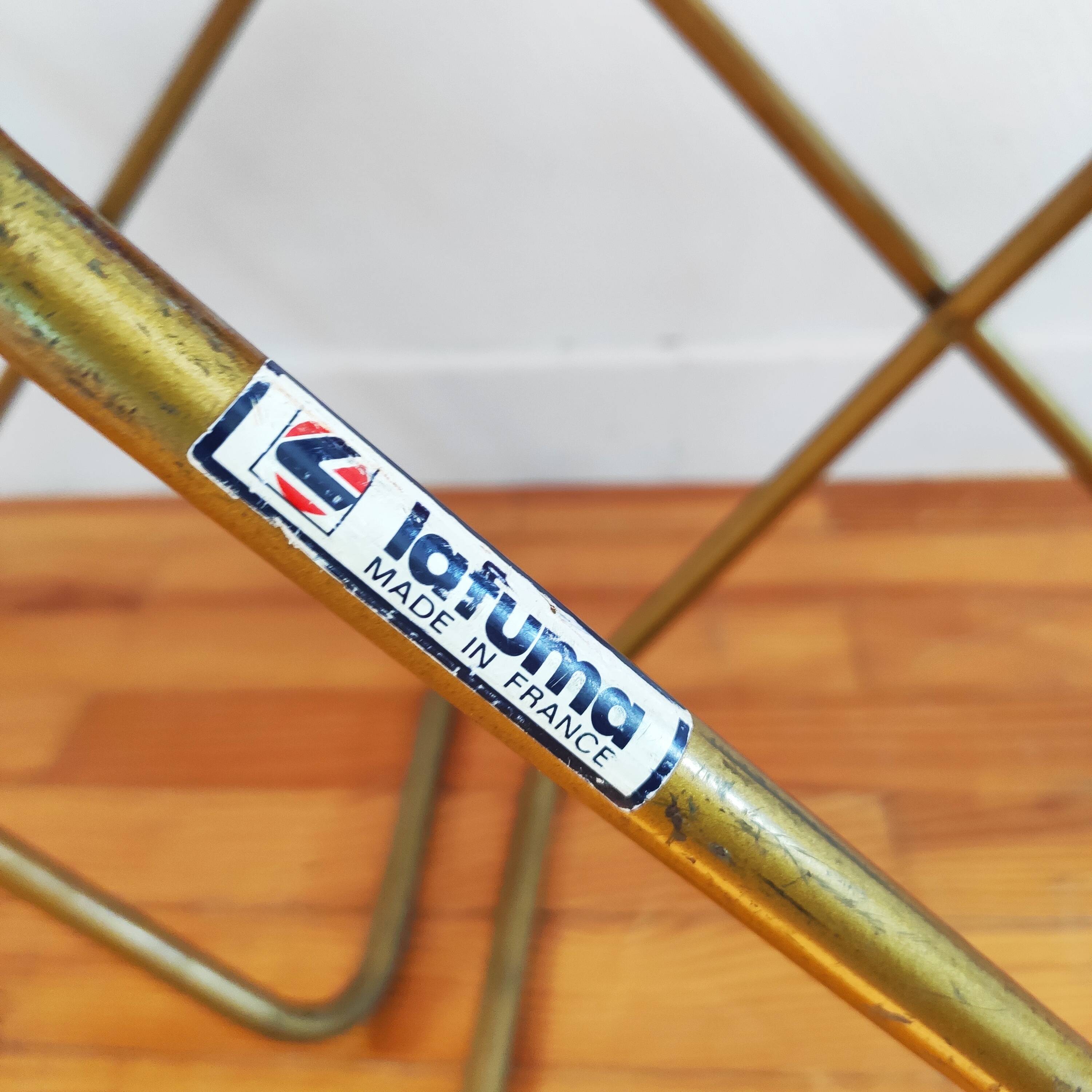 Paire de tabourets pliants vintage Français Lafuma