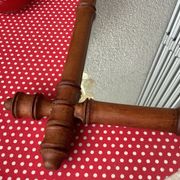 Wooden barber mirror turned art deco bamboo style