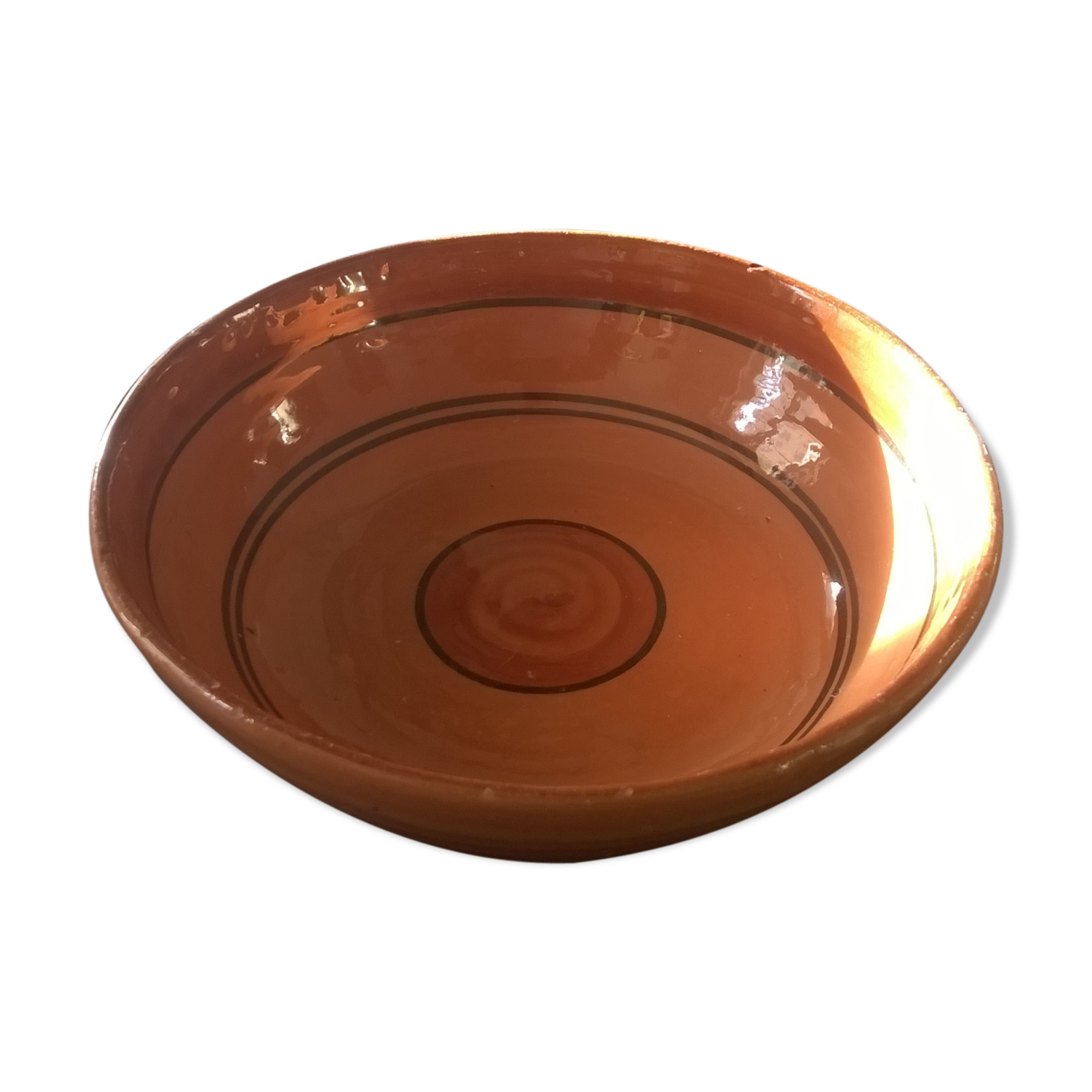Hand-painted shallow dish